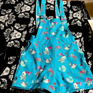 MERMAZING CHRISTMAS SHORT OVERALLS- size S- limited run, no longer made.